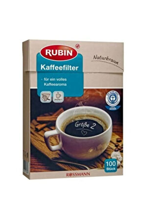 Rubin Kahve Filtresi Natural Filtre Kahve Kağıdı 2 Numara 100 Adet