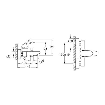 43057 FLOW R BANYO BAT. KROM
