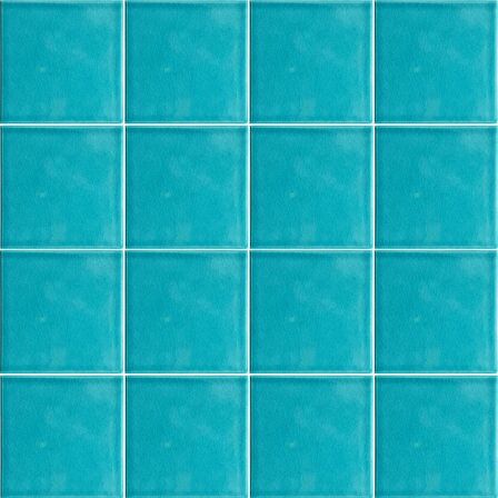 Armada Çini 12,5x12,5 Cm Düz Turkuaz Çini Seramik Karo