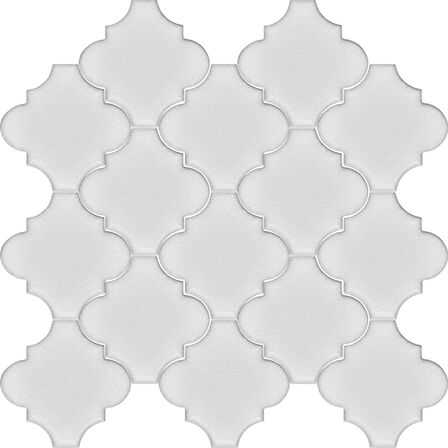 Armada Çini 12x12 Ottoman Düz Arabesk Beyaz Çini
