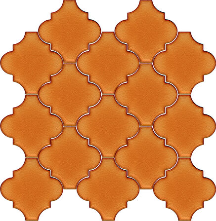 Armada Çini 12x12 Ottoman Düz Arabesk Karamel Çini