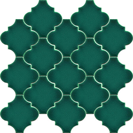 Armada Çini 12x12 Ottoman Düz Arabesk Yeşil Çini