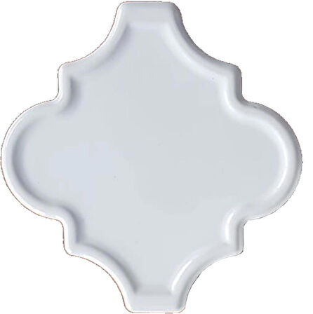 Armada Çini 12x12 Ottoman Rölyefli Arabesk Beyaz Çini