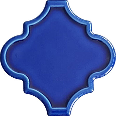Armada Çini 12x12 Ottoman Rölyefli Arabesk Kobalt Çini