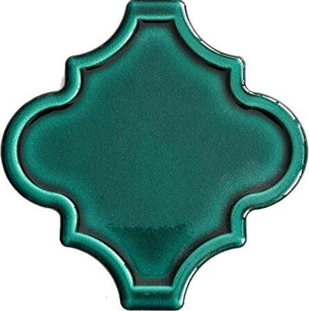Armada Çini 12x12 Ottoman Rölyefli Arabesk Yeşil Çini