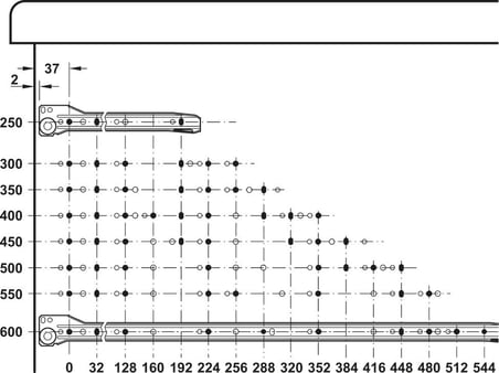 Häfele Naylon Tekerlekli Ray, HÄFELE EGO, Tek Açılım, Beyaz, 12 kg Taşıma - 12 kg/çift (1 Çift)