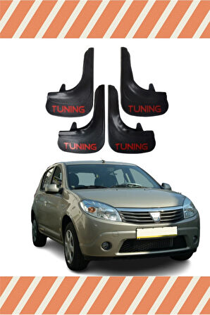 Dacia Sandero 2007-2012 Tuning yazılı 4’lü tozluk çamurluk paçalık kaliteli