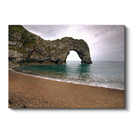 Durdle Door Doğal Kaya Kemeri ve Okyanus Kanvas Tablo