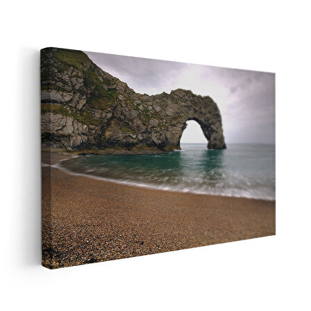 Durdle Door Doğal Kaya Kemeri ve Okyanus Kanvas Tablo