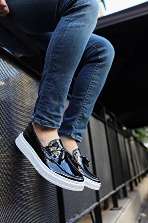 Chekich CH127 Rugan BT Erkek Ayakkabı SIYAH