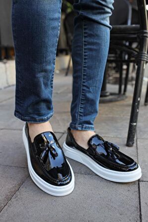 Chekich CH127 Rugan BT Erkek Ayakkabı SIYAH