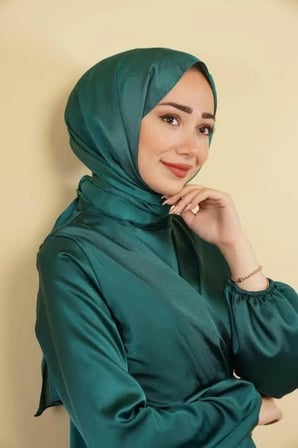 Şehr-i Şal Janjan Parlak Abiye Şalı - Parlak Düz Renk