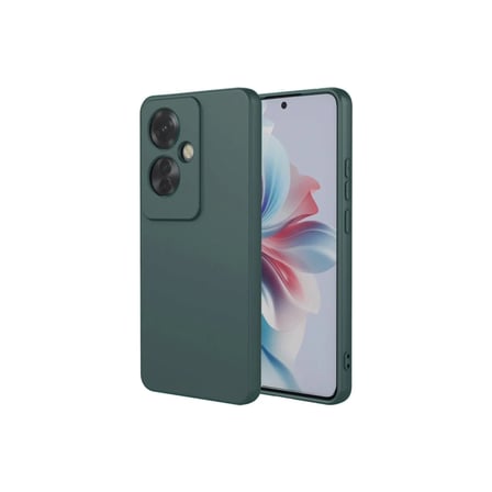Oppo Reno 11F Kılıf First Silikon - Koyu Yeşil
