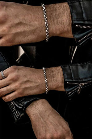 Ottoman 5.5mm Polo Erkek Çelik Bileklik Künye Ince Model Gblplmdlkny-gms