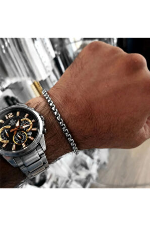 Ottoman 5.5mm Polo Erkek Çelik Bileklik Künye Ince Model Gblplmdlkny-gms