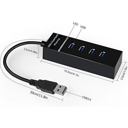 DAYTONA A303 4'LÜ USB3.0 SUPER SPEED HUB,5Gbps