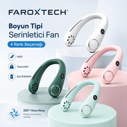 Taşınabilir Boyun Tipi Serinletici Fan – Eller Serbest Kişisel Vantilatör
