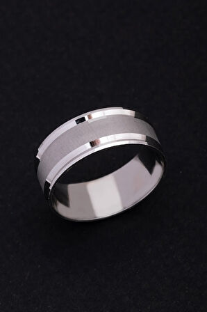 Ares Model Erkek Gümüş Tek Alyans Yüzük Nişan Söz Yüzüğü