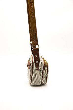 Kadın Çapraz Çanta 1111-43160 SİLVER POLO ÇAPRAZ BAYAN ÇANTASI M132 BEJ-MAT TABA