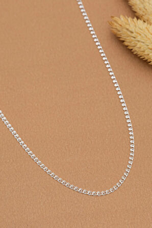 Kadın Gümüş Kolye - 925 Ayar 1.5 mm Love Zincir Model Gümüş Kadın Kolye