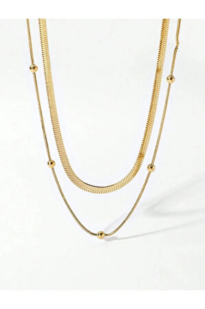 İtalyan Zincir Çift Katlamalı Snake Model Kolye Günlük , Parti , Düğün , Abiye