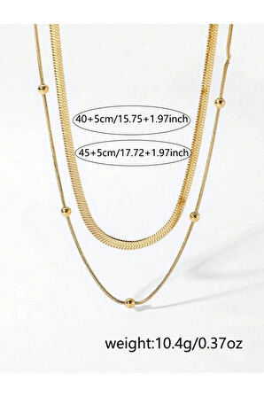 İtalyan Zincir Çift Katlamalı Snake Model Kolye Günlük , Parti , Düğün , Abiye