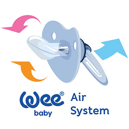 Wee Baby Şeffaf Desenli Damaklı Emzik No:3 - YEŞİL