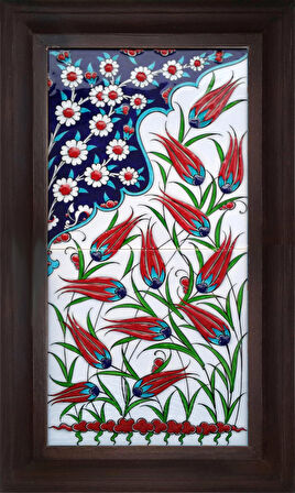 Armada Çini 20x40 Cm ED 150 Lalezar El dekoru Çini Pano