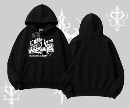 Kapşonlu Sweatshirt Skull Impact Bone Chilling Street Icon