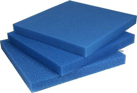 50*33*4 cm Mavi Geniş Gözenekli Biyolojik Akvaryum Süngeri