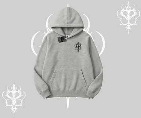 Cool Meow Yazılı Sevimli Kedi Arka Baskılı Kapşonlu Sweatshirt