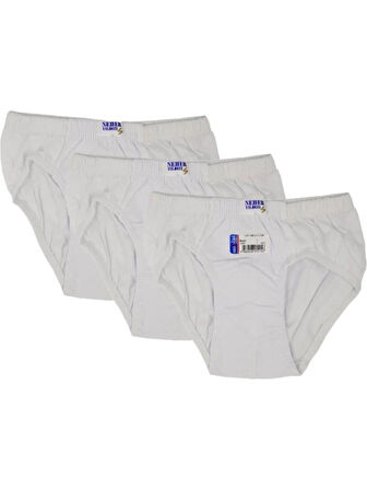 Tutku Seher Yıldızı 0005 (5NO-XL) 12 Adet Penye Kom %100 Pamuk Slip Erkek Külot beyaz