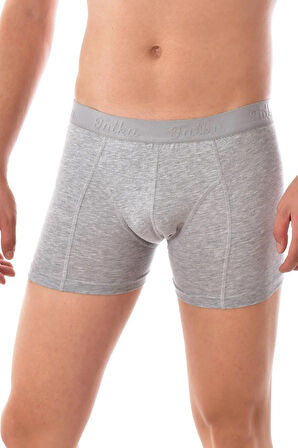 Erkek Gri Likralı Boxer 6 Adet