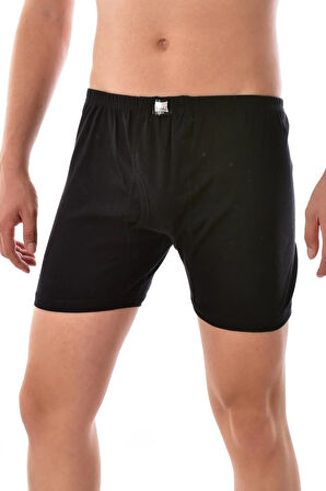 Erkek Siyah 6 Adet Paçalı Boxer 0111