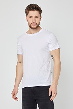 METALIC Erkek Çok Renkli T- Shirt Regular Fit Rahat Kesim Bisiklet Yaka Basic Tişört 