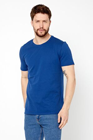 METALIC Erkek Çok Renkli T- Shirt Regular Fit Rahat Kesim Bisiklet Yaka Basic Tişört 