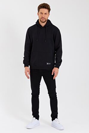 Kanguru Cepli Kapüşonlu İçi pamuklu Erkek Sweatshirt