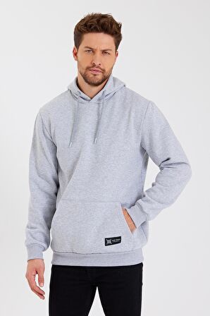 Kanguru Cepli Kapüşonlu İçi pamuklu Erkek Sweatshirt