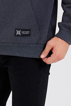 Kanguru Cepli Kapüşonlu İçi pamuklu Erkek Sweatshirt