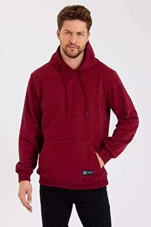 Kanguru Cepli Kapüşonlu İçi pamuklu Erkek Sweatshirt