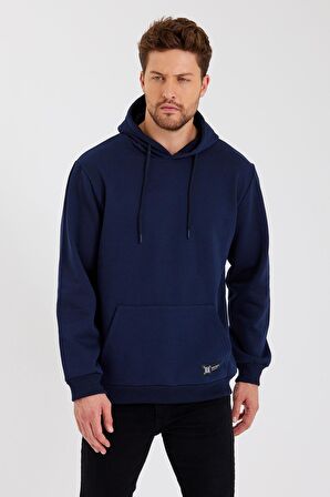 Kanguru Cepli Kapüşonlu İçi pamuklu Erkek Sweatshirt