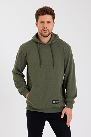 Kanguru Cepli Kapüşonlu İçi pamuklu Erkek Sweatshirt