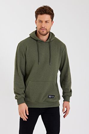 Kanguru Cepli Kapüşonlu İçi pamuklu Erkek Sweatshirt