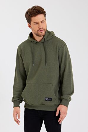 Kanguru Cepli Kapüşonlu İçi pamuklu Erkek Sweatshirt