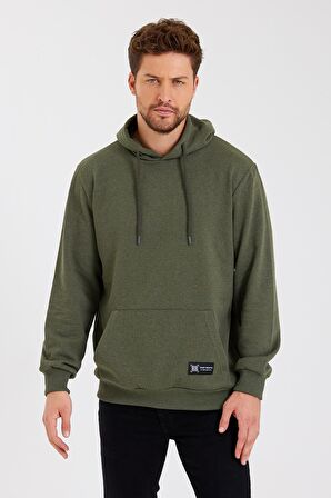 Kanguru Cepli Kapüşonlu İçi pamuklu Erkek Sweatshirt