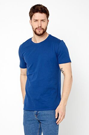 METALIC Erkek Çok Renkli T- Shirt Regular Fit Rahat Kesim Bisiklet Yaka 5'li Basic Tişört Paketi