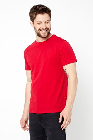 METALIC Erkek Çok Renkli T- Shirt Regular Fit Rahat Kesim Bisiklet Yaka Basic Tişört 