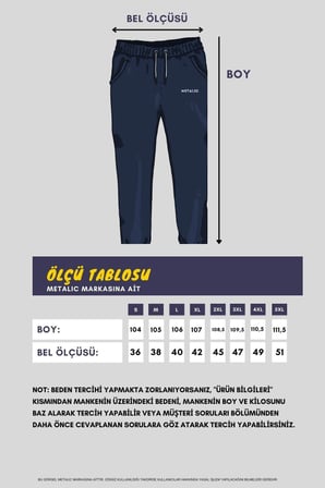 METALİC Gri Erkek Düz Paça Rahat Kesim Eşofman Altı