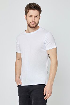 METALIC Erkek Çok Renkli T- Shirt Regular Fit Rahat Kesim Bisiklet Yaka 3'lü Basic Tişört Paketi