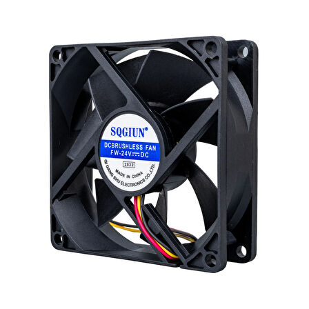 IC-216A FIRÇASIZ DC FAN 80X80X25MM 24 VOLT 3 PİN (4582)